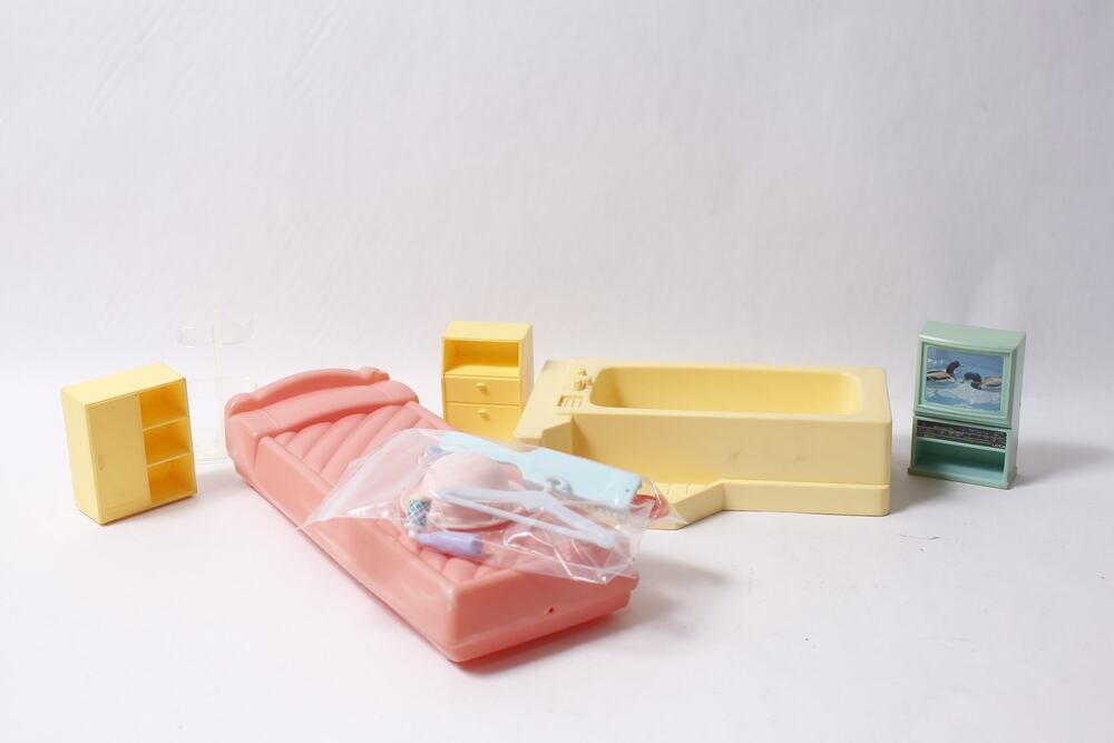 1980s Takara Jenny or Licca-chan Dollhouse Furniture Lot ~ 260826-WH 1320